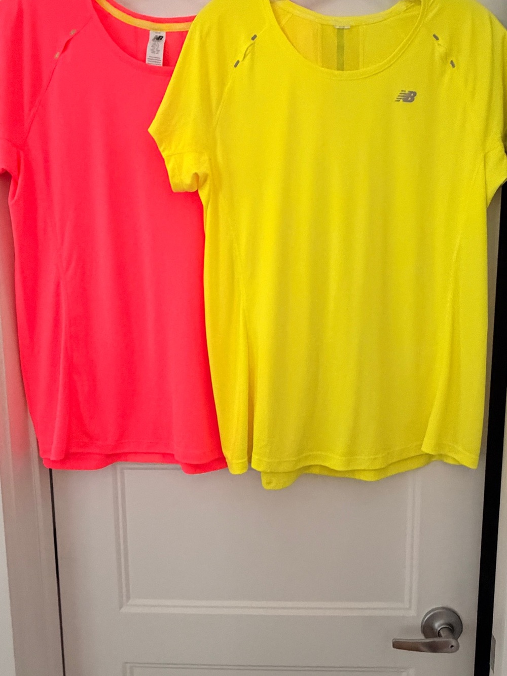 New Balance Neon Yellow & Hot Pink Short Sleeve Active Tees